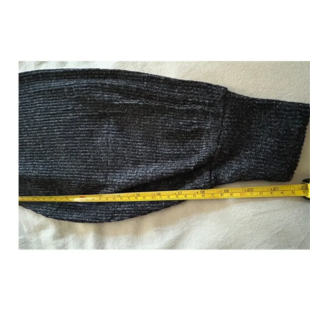 Anthropologie Women's Black Long Sleeve Ribbed Wrapped Sweater Size Medium NWOT - Picture 8 of 10